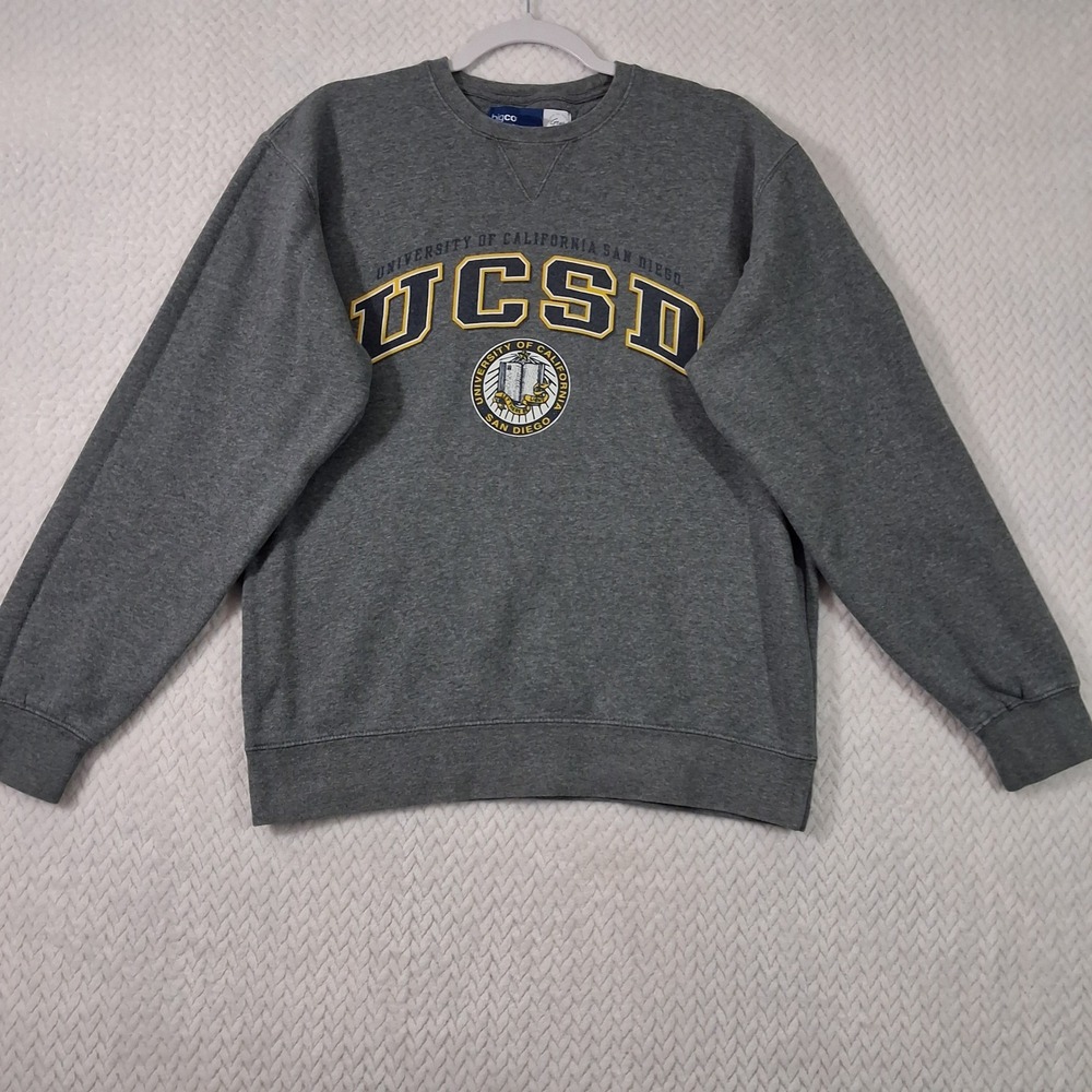 Big Cotton UCSD University California San Diego Sweatshirt Mens M Grey